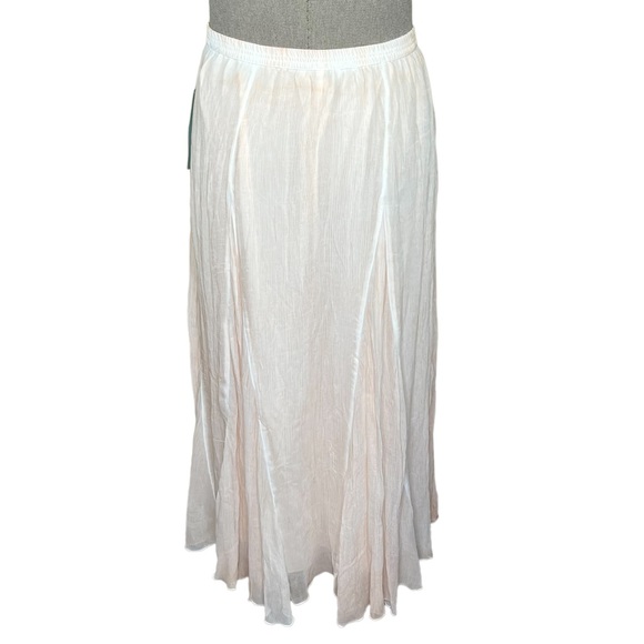 Coldwater Creek Women’s Textured Peach Pigment Dyed Maxi Skirt Large NWT - Picture 4 of 10